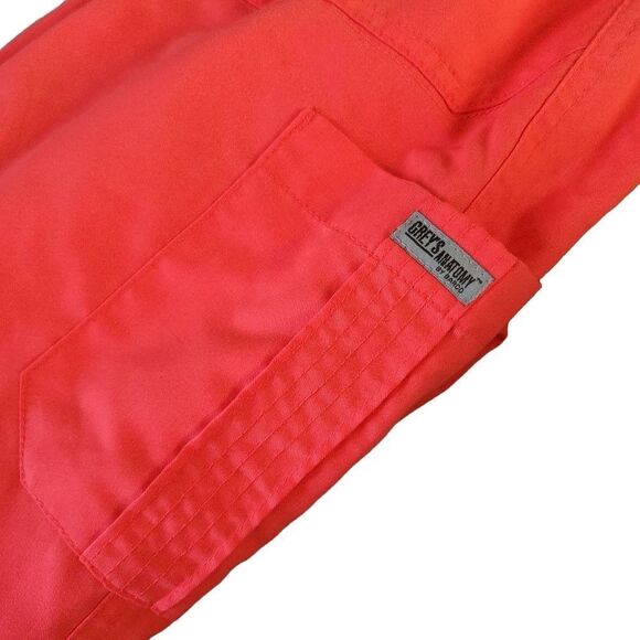 Grey's Anatomy Scrub Bottoms Women's Size 2XL Bright Coral Color - Picture 4 of 6